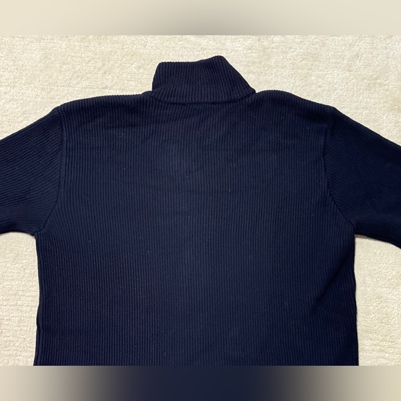 Vintage Agnes b. Homme Cardigan Sweater Full Zip Merino Wool Rib Knit Slim Sz 2 - Picture 11 of 15